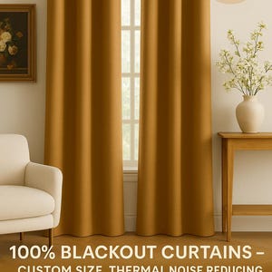 Total Blackout Curtains: Extra Wide, Noise Reducing, Thermal Insulated
