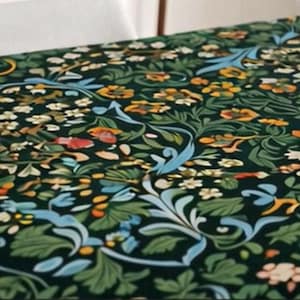 William Morris Style Tablecloth •Vintage Floral Fabric • Custom Rectangle & Square Table Linen for Home Decor or Christmas Setting,All Sizes
