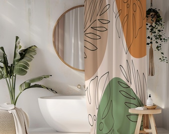 Bohemian Floral Shower Curtain: Vintage Cottagecore Bath Decor