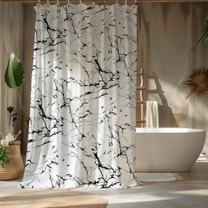 Moderne Marmor Muster Duschvorhang: Wasserdicht Spa Badezimmer Dekor