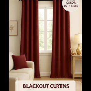 100% Blackout Linen Curtains – Extra Long Custom Drapes, Noise Reducing & Thermal Panels, Rod Pocket or Pleated for Bedroom Living Room