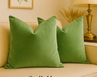 Capa de Almofada de Veludo Verde: Almofada Decorativa Macia, Decoração Aconchegante para Casa
