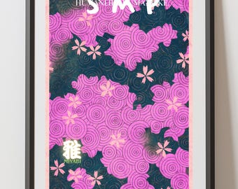 Artistic Floral Matte Vertical Poster | Home Décor, Wall Art, Gift Idea, Room Aesthetic, Japanese Inspired Design