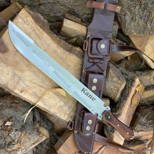 Handmade 5160 Steel Machete Knife | Full Tang Hunting & Camping Blade with Leather Sheath | Gift for Him, christmas gift,Collectors,cosplay,