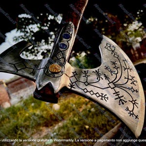 New Edition God Of War Functional Kratos Leviathan Axe, Hand Forged Functional Replica Axe, Leviathan Axe, Anniversary Gift, Gift For him