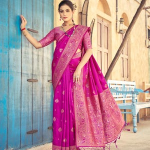 Trending Indian Soft Silk Sarees, Designer Wedding Readymade Saree Blouse Online, Festive wear Silk Saree Online USA, Party Sarees For Women