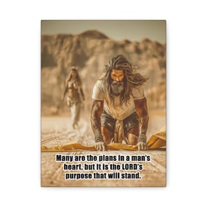 Prophet Elijah Art - Canvas and Poster, Bible Quote Wall Decor, Faith-Inspired Home Decor, Uplifting Gift for Believers, Christian Wall Art