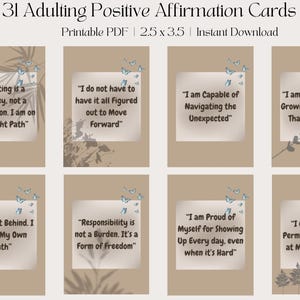 Affirmations Karten | Positive Zitate für Erwachsene | Affirmationskarten Digital | Sofortdownload | Motivierende Zitate für Erwachsene