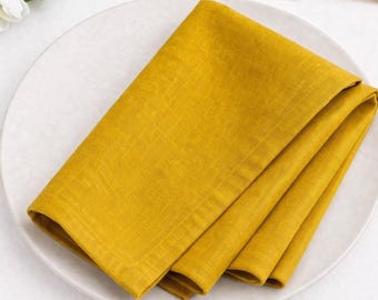 Organic 100% Linen Napkins Set Pre-Washed midi weight linen napkins in various colors Napkins for Dining Table Christmas Gift for Her