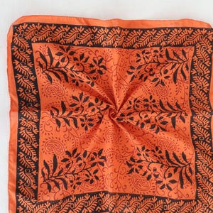 Paisley Floral Cotton Bandana: Burgundy Bohemian Head Scarf