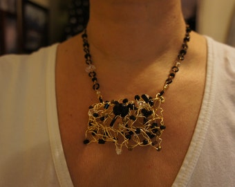 The Bold and Beautiful. Chunky Crocheted Pendant Necklace