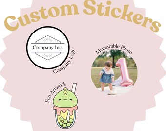 Custom Stickers | Waterproof Vinyl Logo Stickers | Upload Your Design