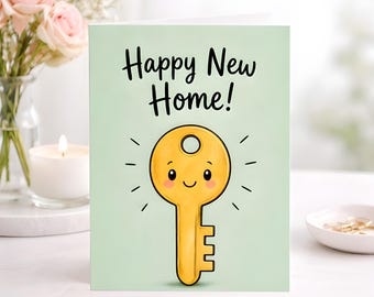 Housewarming Greeting Card, New Home Congratulations, Realtor Client Gift, First House Card For Buyers