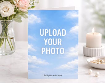 Custom Photo Card, Upload Your Own Picture, Personalized Image Greeting, Photo Keepsake Cover Design