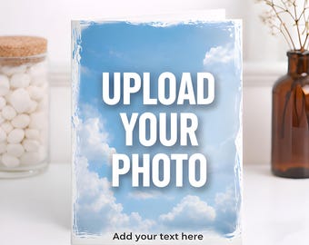 Personalised Photo Greeting Card, Custom Any Occasion Design, Add Your Text, Card Gift Keepsake