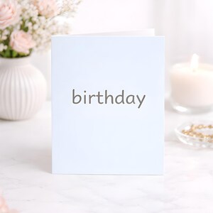 Tarjeta de cumpleaños divertida con diseño minimalista y moderno, regalo juvenil de moda, regalo de cumpleaños único con broma