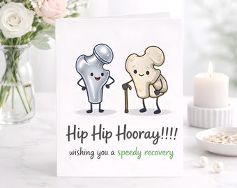 Hip Surgery Recovery Card, Orthopedic Get Well Card, Joint Replacement Humor Design, Speedy Greeting