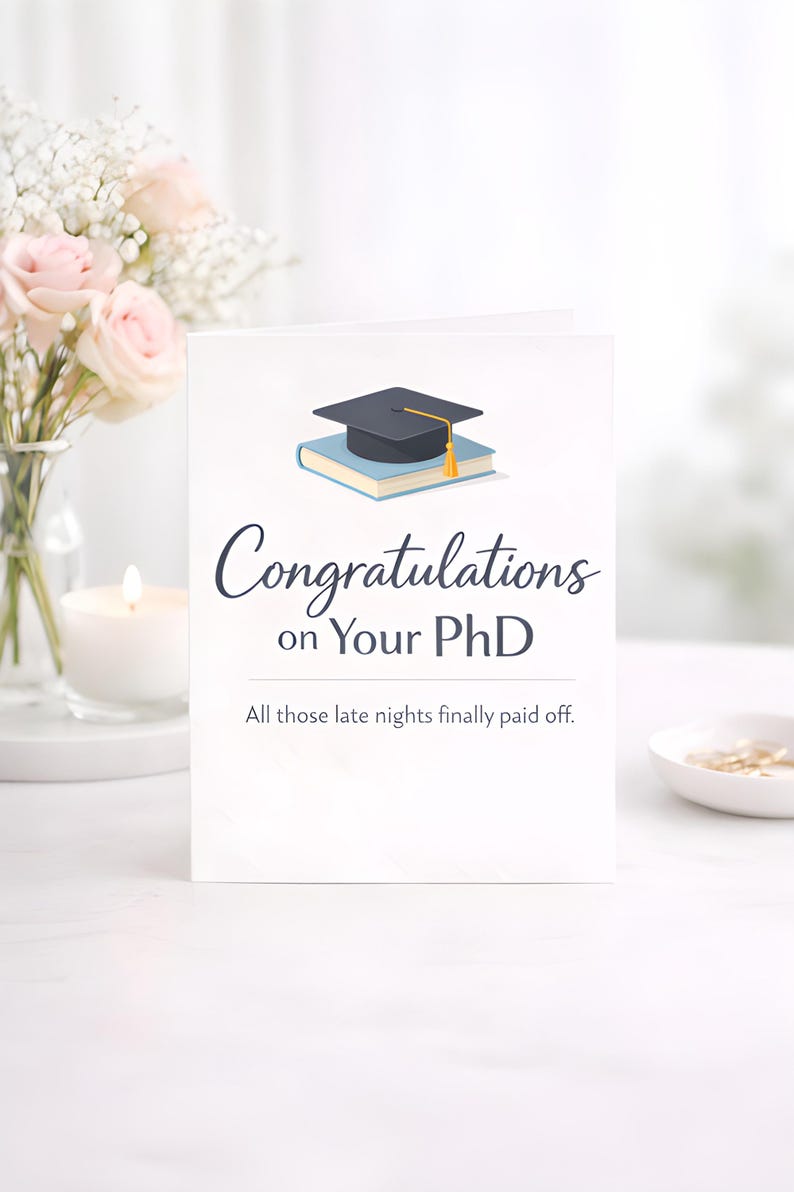 Phd Congratulations Card – Graduation for Doctorate, Congrats on Your ...