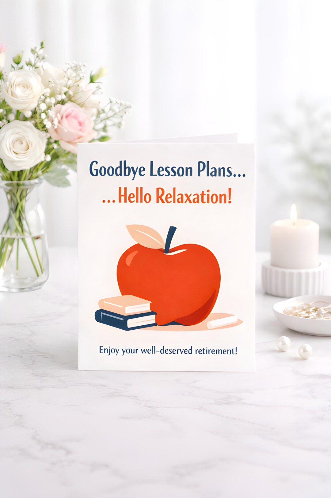 Goodbye Lesson Plans Hello Relaxation Retirement Card for Teacher ...