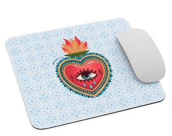 Talavera Mouse Pad: Mexican Tile Folk Art Desk Decor