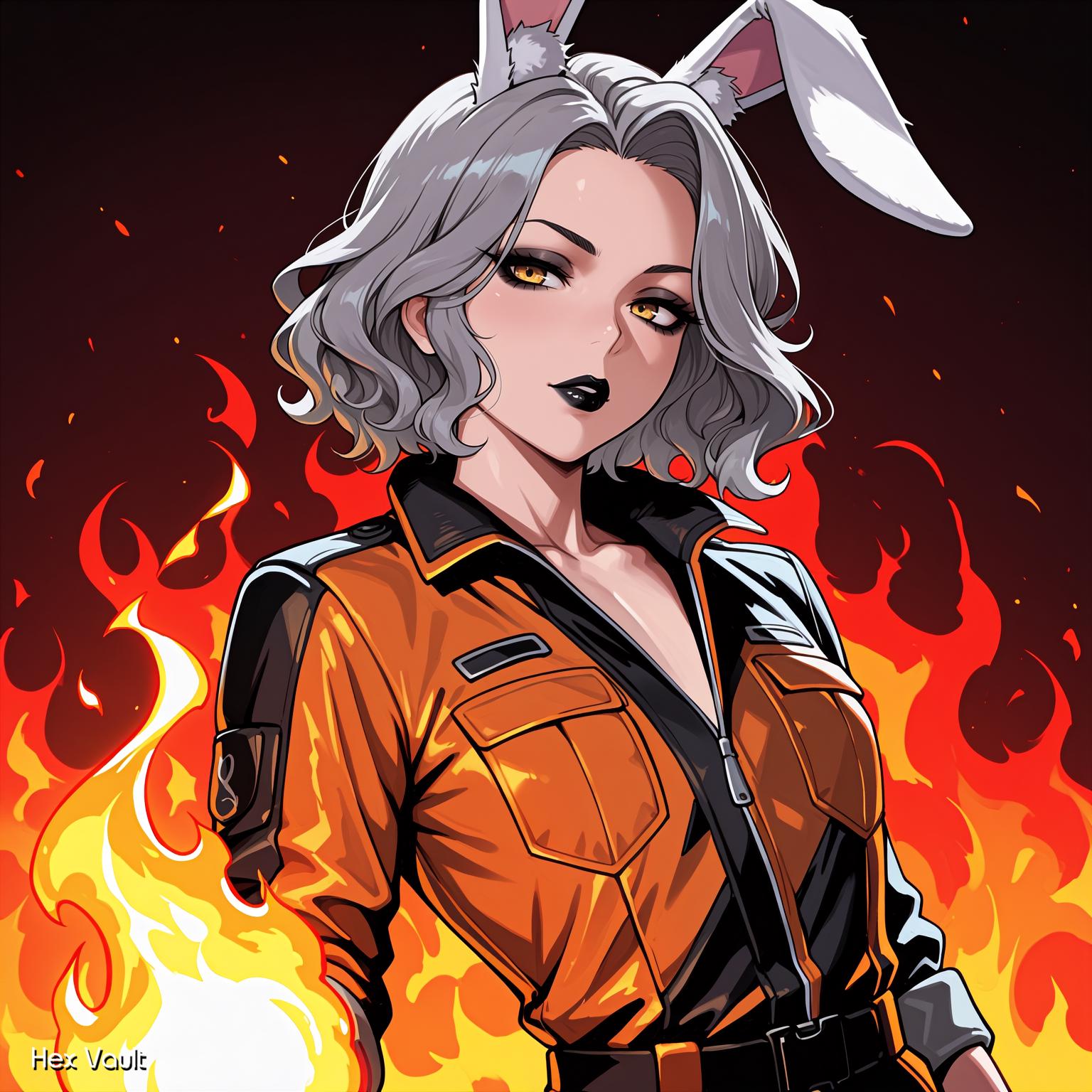 Pyromancer Rabbit Rabbit Beastkin Pyromancer – Fire Spirit Companion for Magic, Speed ...