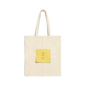 Loop Me Out Cotton Canvas Tote Bag, Eco-Friendly Shopping Bag, Reusable Grocery Tote, Minimalist Gift Idea, Everyday Use, Beach Bag