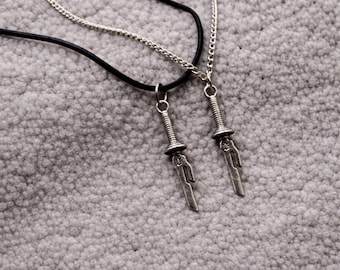 Anime Pendant Necklace,Silver Energy Pendant, Gift For Her / Him