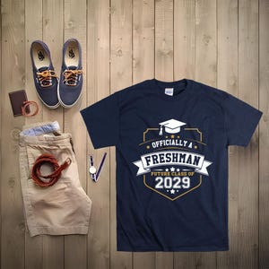 Officially Freshman Class Of 2029 PNG, Funny First Day of School Clipart, 9th Grade Back to School Design, Digital Download for Teens and Te
