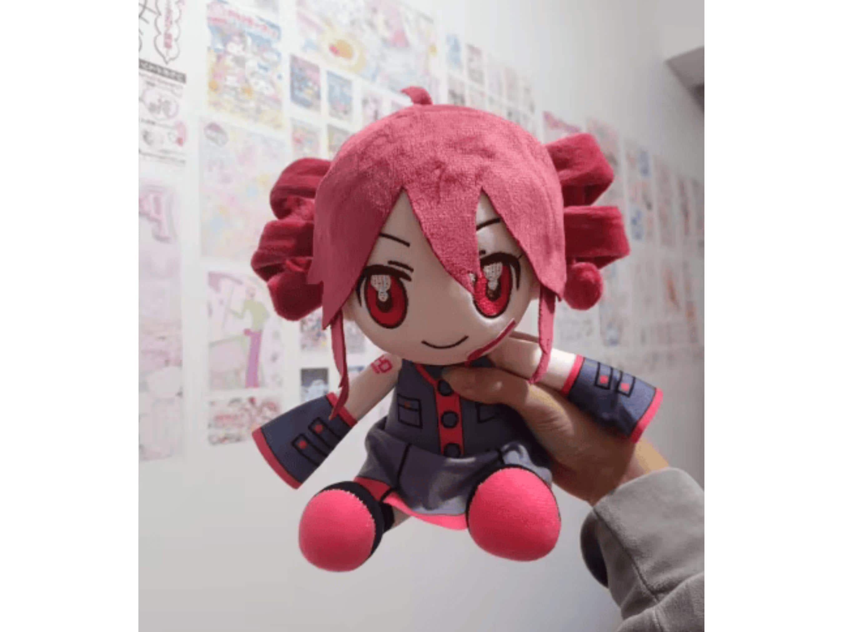 重音テトぬいぐるみ、かわいいアニメぬいぐるみ、UTAUキャラクター