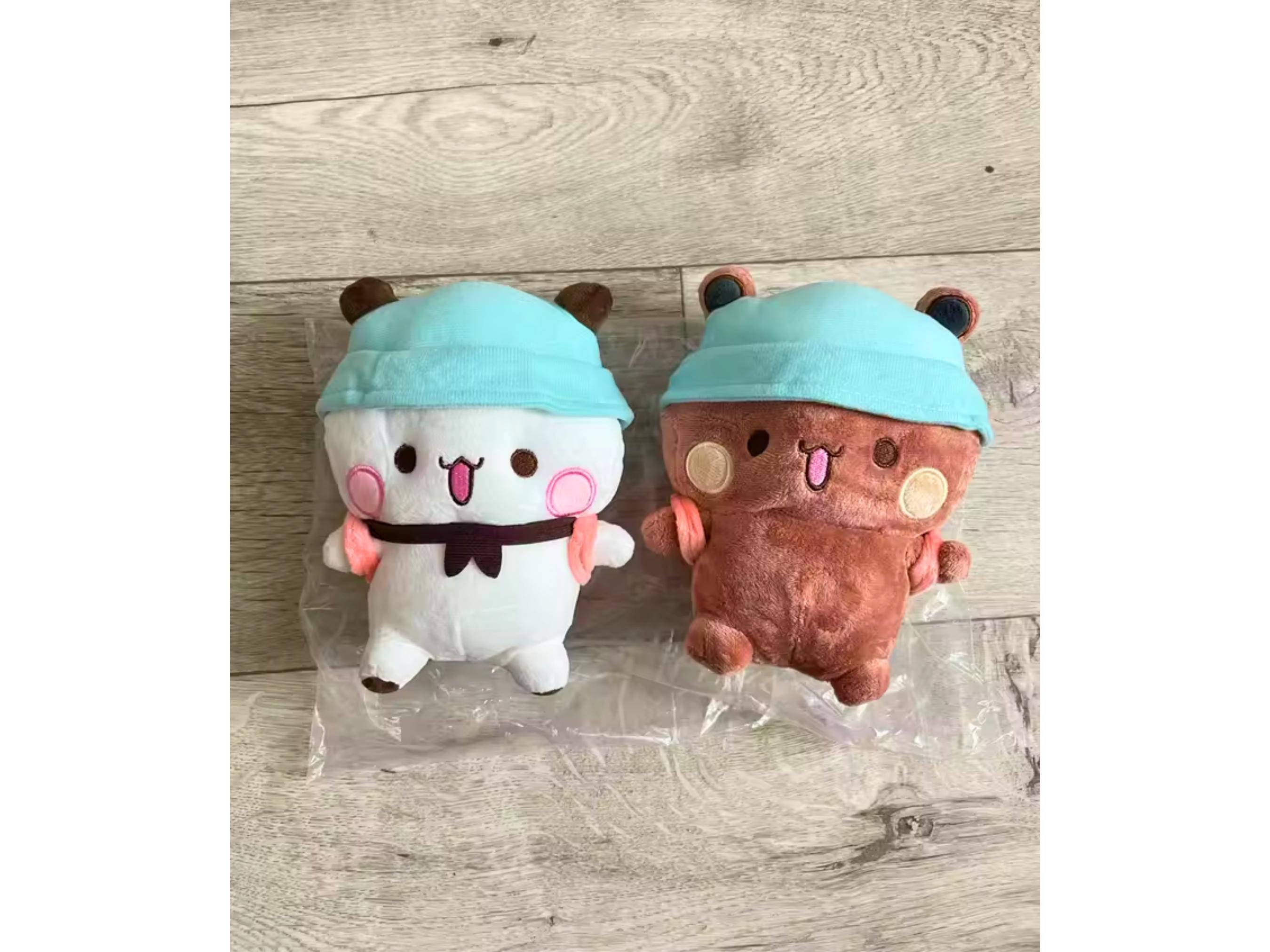 BubuとYierパンダのぬいぐるみ、柔らかいぬいぐるみ、子供への贈り物 