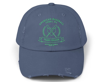 Twilight Team Cullen Baseball Vintage Distressed Cap, Bringing the Thunder Since 1918, Twilight Movie Merch, Twilight Saga, Edward Cullen