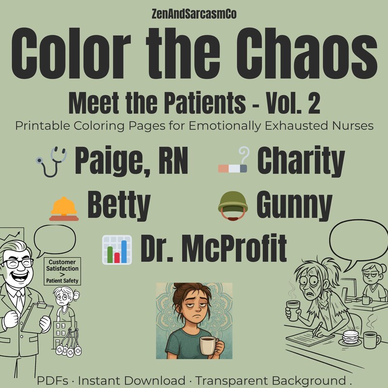 Cna Coloring Pages - Etsy
