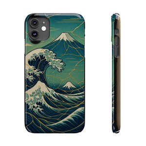 Japanese Ukiyo-E Art Phone Case | Traditional Wave & Fuji Design | Hokusai Inspired Japanese Pattern Gift