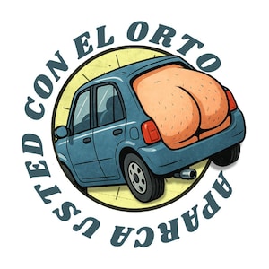 Garez-vous avec les autocollants Orto, ronds de 7 cm. Lot de 50 ou 100 unités.