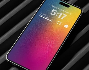 Sfondo per iPhone con glitter arcobaleno / schermata di blocco (download digitale)