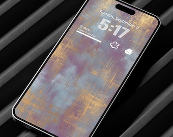 Sfondo con texture astratta in oro / Elegante schermata di blocco per iPhone (download digitale)