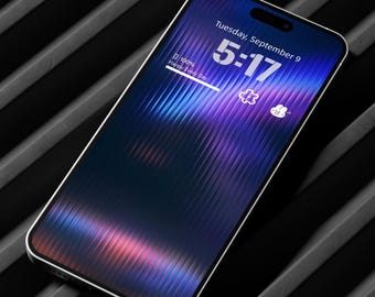 Sfondo moderno per iPhone/iOS/Sfondo sfumato blu-viola astratto da scaricare digitalmente per iPhone