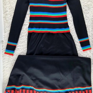Nordstrom VTG Point Of View schwarzes Oberteil Maxikleid SIZE S (N)