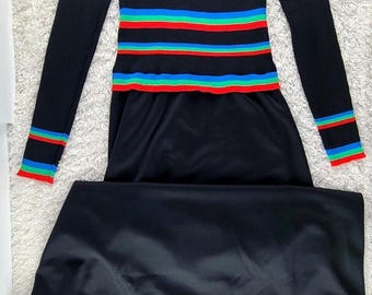Sukienka maxi Nordstrom VTG Point Of View w kolorze czarnym, rozkloszowana, dopasowana, rozmiar S (N)