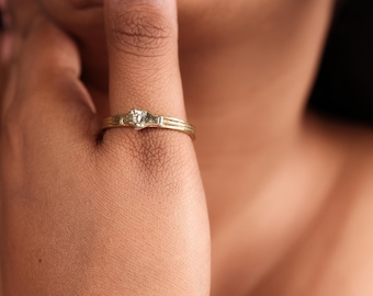Brass Victorian Gimmel Ring: Antique Style, Protective Hands,