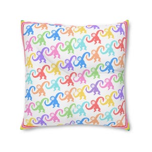 Monkey Tufted Floor Pillow: Playful Kids Room Cushion