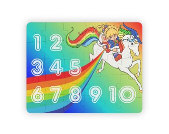 Toy - Rainbow Brite-puzzel | Vernieuwde puzzel | 30-delige kinderpuzzel | Retro speelgoed-geïnspireerd leercadeau uit de jaren 80