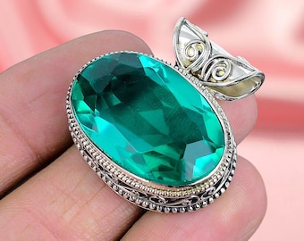 Colgante de turmalina Paraiba en plata de ley, regalo de joyería para mujer