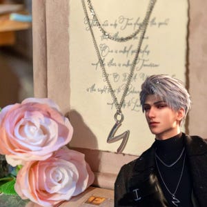 Love and Deepspace Sylus necklace handmade necklace シン、진운 necklace Stacking Bracelets accessories Sylus gift,Anime Pendant Necklace,Cosplay