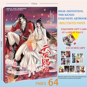 Heaven Official&#39;s Blessing Artbook,TGCF ArtbookDanmei Hua Cheng Xie Lian Photocards Yaoi Prints PostCardTian Guan Ci Fu by Mo Xiang Tong Xiu