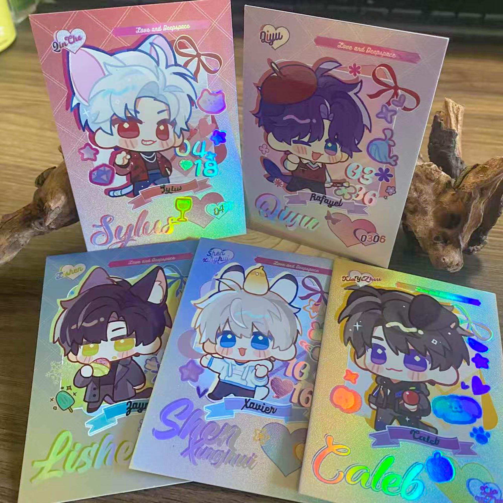 Love and Deep Space Laser Photo Cards, Xavier, Rafayel, Zayne, Sylus ...
