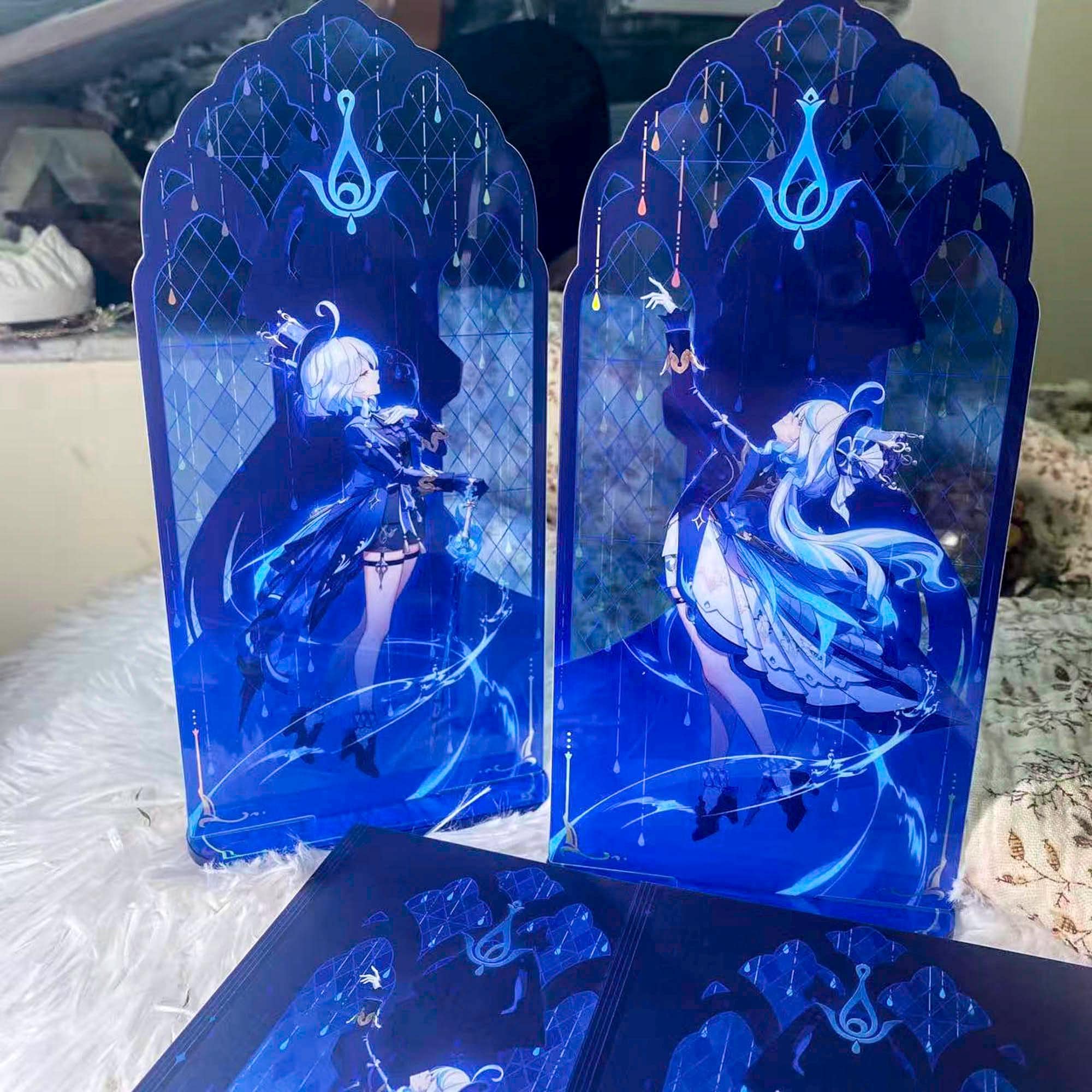 Genshin Impact Furina Hydro Archon Fan-made Stained Glass Acrylic