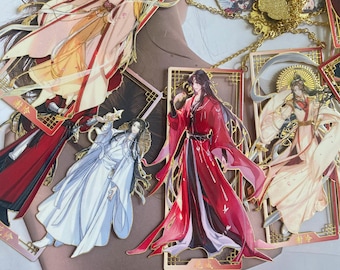 Heavens Official's Blessing metal bookmarks, TGCF metal bookmarks for manhua,Birthday gift for readers, anime bookmarks,Xie Lian & Hua Cheng