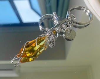 Lord of Mysteries Klein Spirit Pendulum Keychain  for Cosplay & Daily Wear,Handmade Steampunk Smoky Citrine Pendant,Divination Accessory