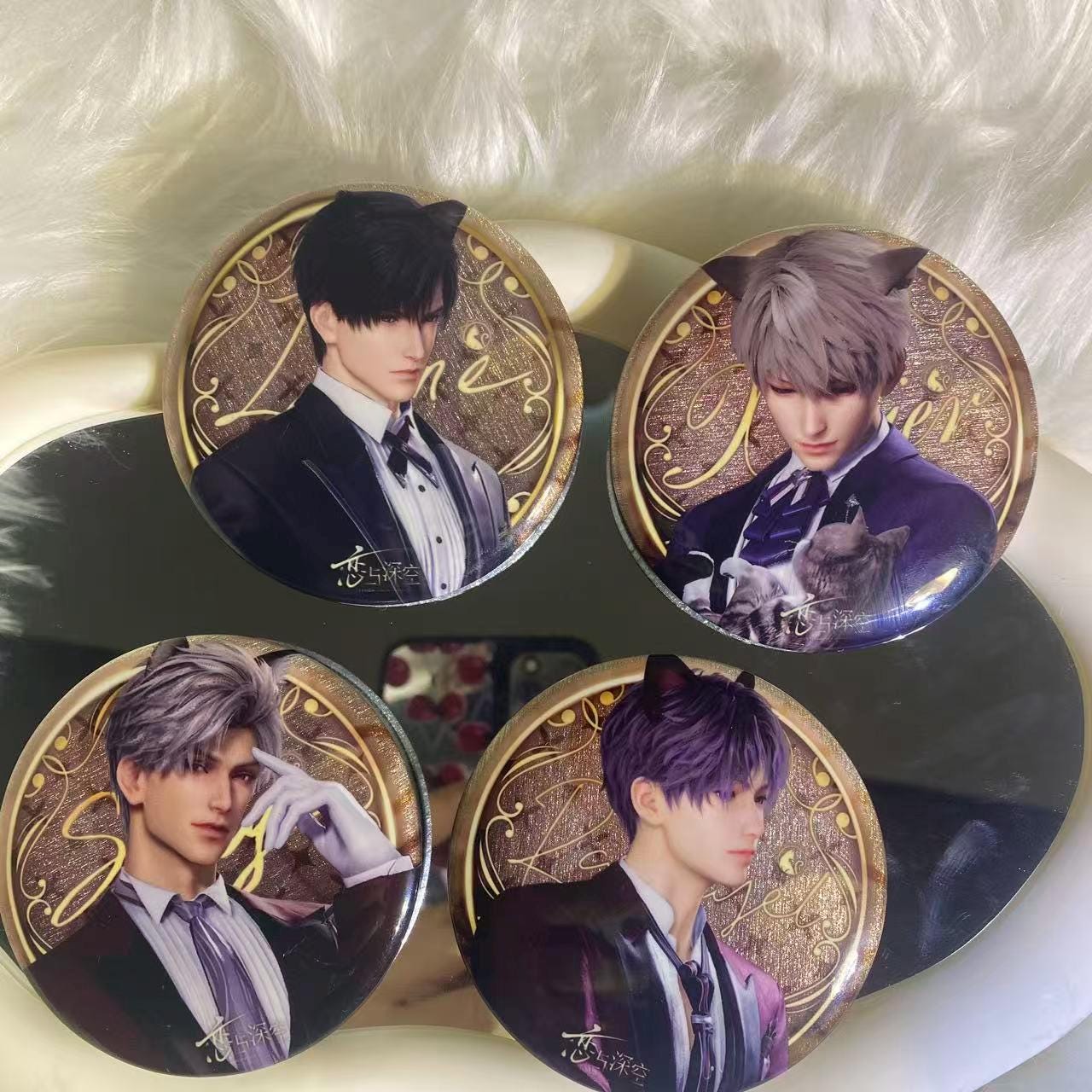 LOVEBITES 初期メンバーバッジセット Love and Deep Space Lads Badges Set,sylus Xavier Zayne Rafayel